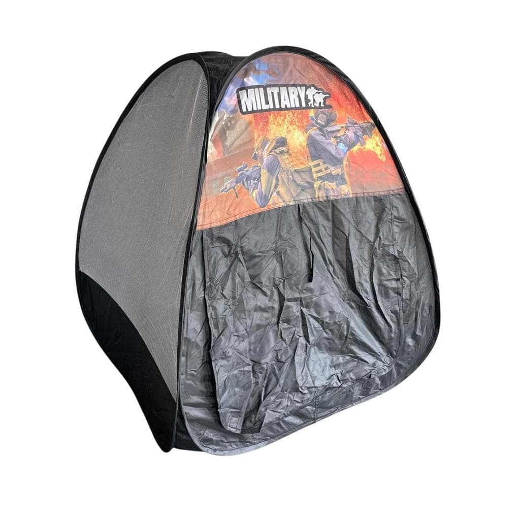 Barraca Cabana Toca Infantil Militar Preto Portátil