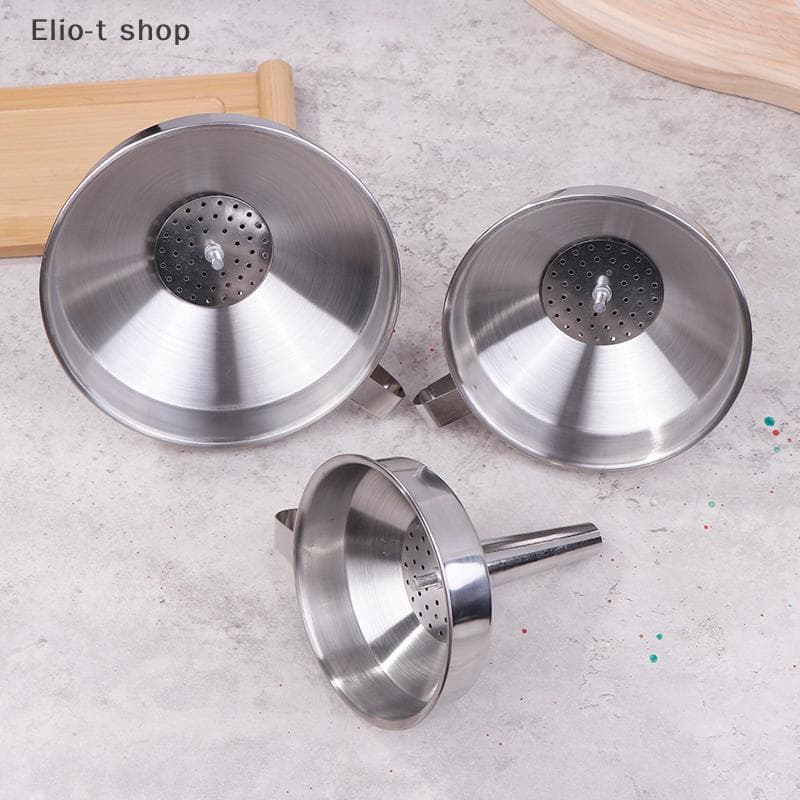 Funil De Aço Inoxidável Thiened Elio-t 304 Com Filtro Removível Funis De Boca Larga Para Conservas De Cozinha Óleo De Va