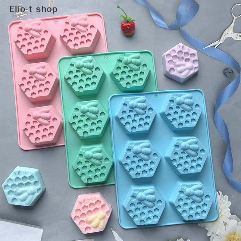 Elio-t 3D Bee Honeb Silicone Sabão Molde DIY Fazendo Suprimentos Artesanais Decoração De Bolo De Chocolate Ferramentas D