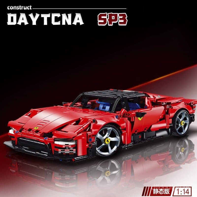 1600 peças da Série de Carros Esportivos de Corrida Deluxe Compatível com Lego Ferrari SP3 Porsche 911 Lamborghini, Bloc