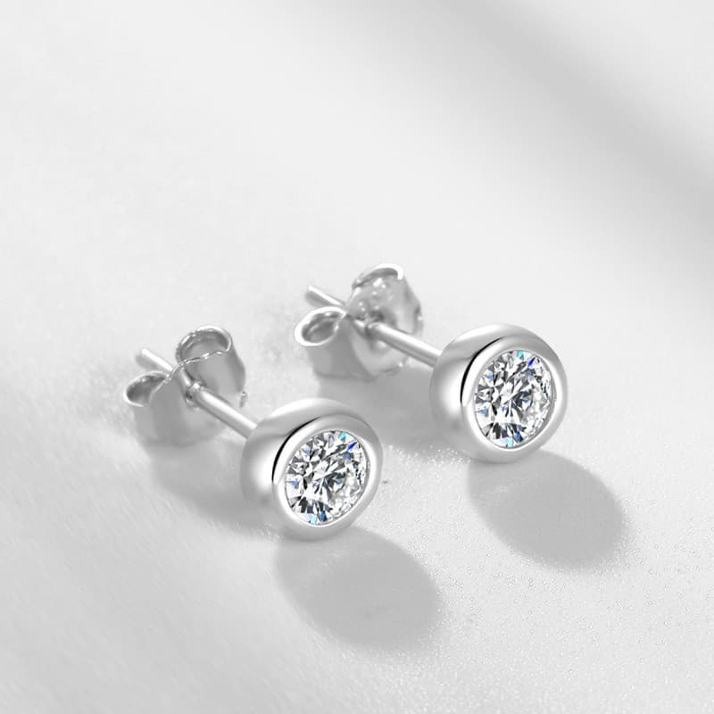 ED044 brincos de imitação de diamante banhados a cores, brincos de diamante bolha, 10 pontos, 50 pontos, homens, mulhere