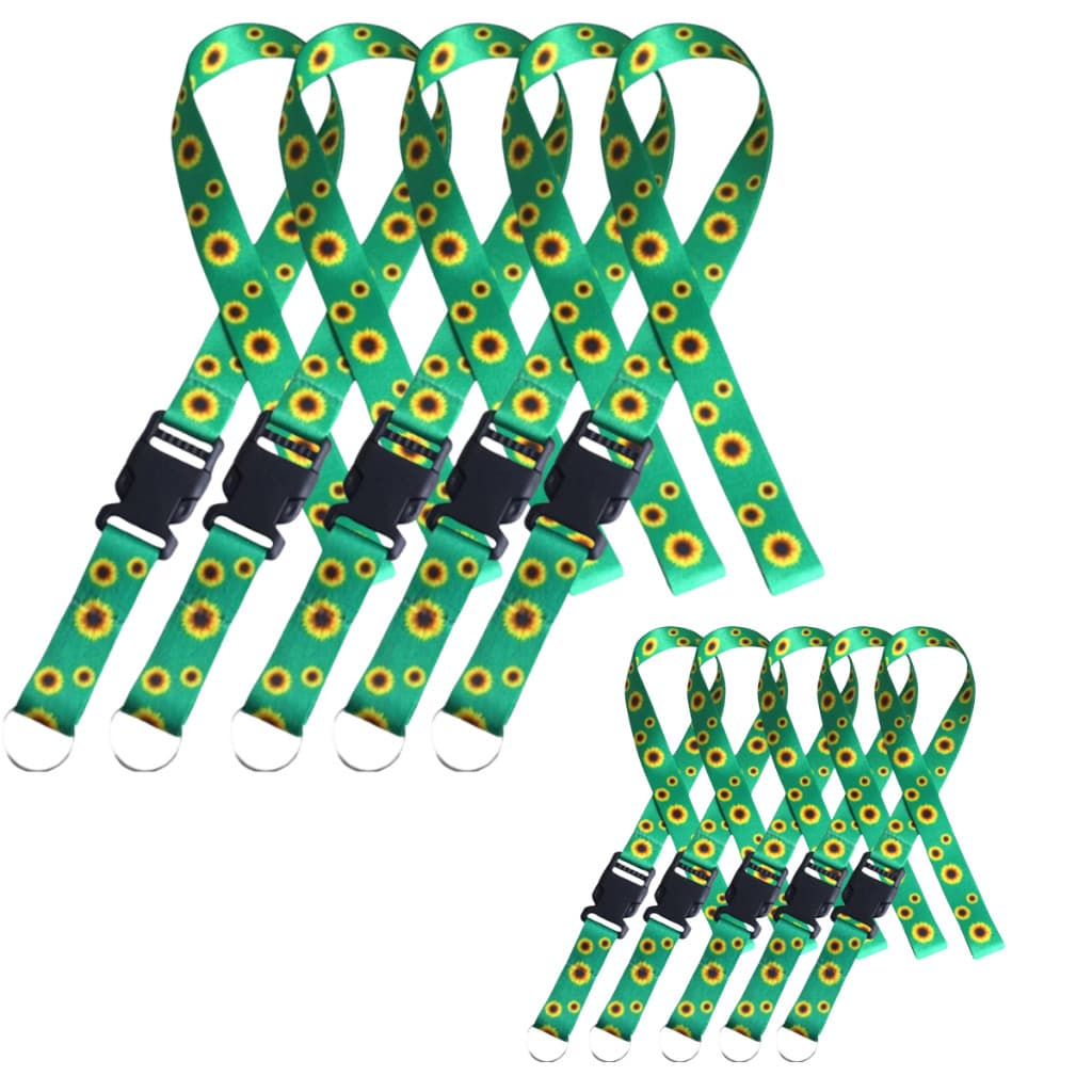 Cordão Girassol Para Autista TDAH Deficiências Ocultas C/ Fecho Lanyard  12 unidades