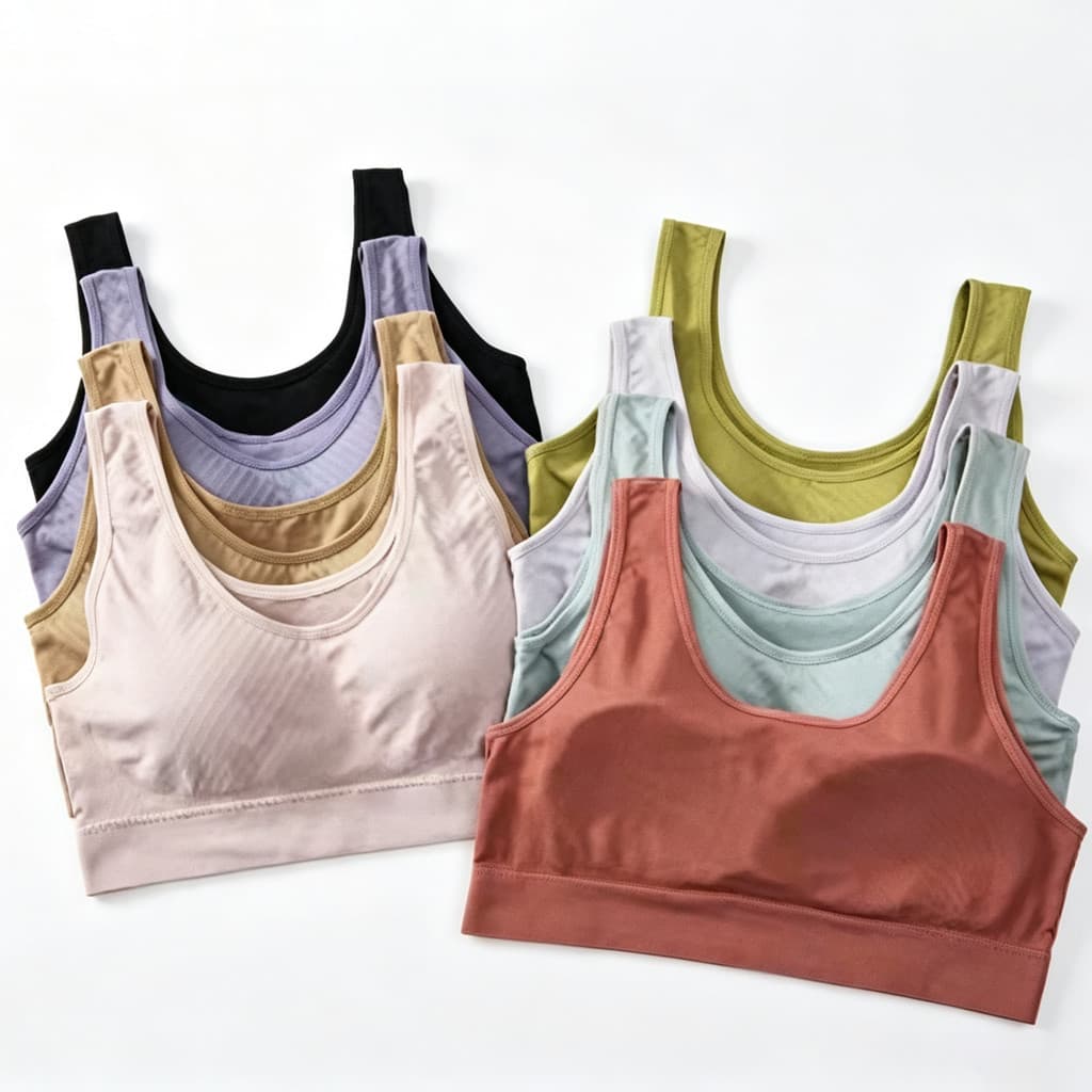 Kit 3 Sutiã Esportivo Beauty-Back – Modelo Cabeça Única Sem Costura Confortável