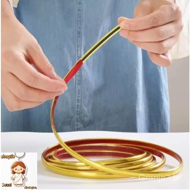Fita plástica metalizada decoracao de pvc 6mm/12mm/15mm/20mm/27mm Com Dupla face com 5 Metros
