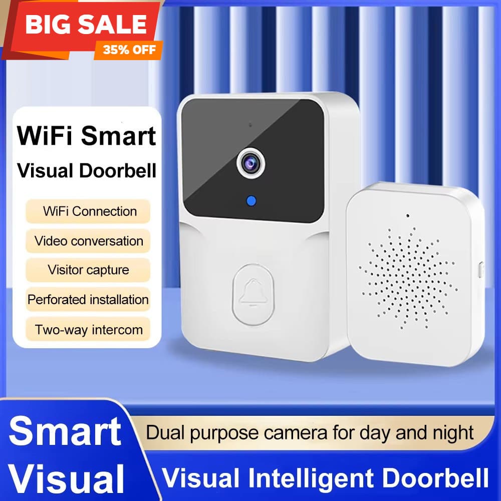 Campainha Sem Fio , Câmera De Vídeo Wifi Visão Noturna Infravermelha Inteligente HD , Intercomunicador De Segurança Aces