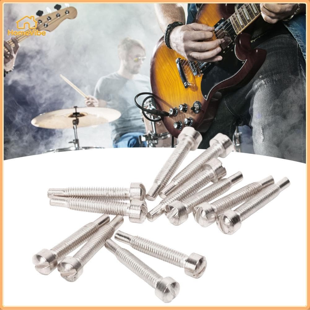 HomeVibe Semme Conjunto de parafusos de montagem de pescoço de guitarra, 12 peças para guitarras elétricas e baixos,