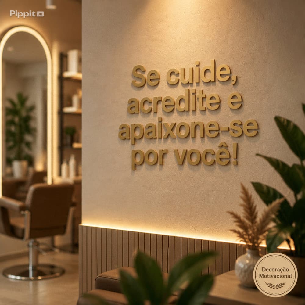 Frase Motivacional Se Cuide Acredite Salão Studio