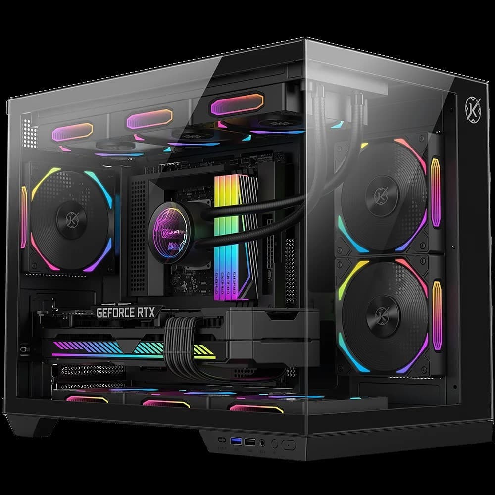 GABINETE GAMER KALKAN SAGA PRETO S/FAN KLK00043
