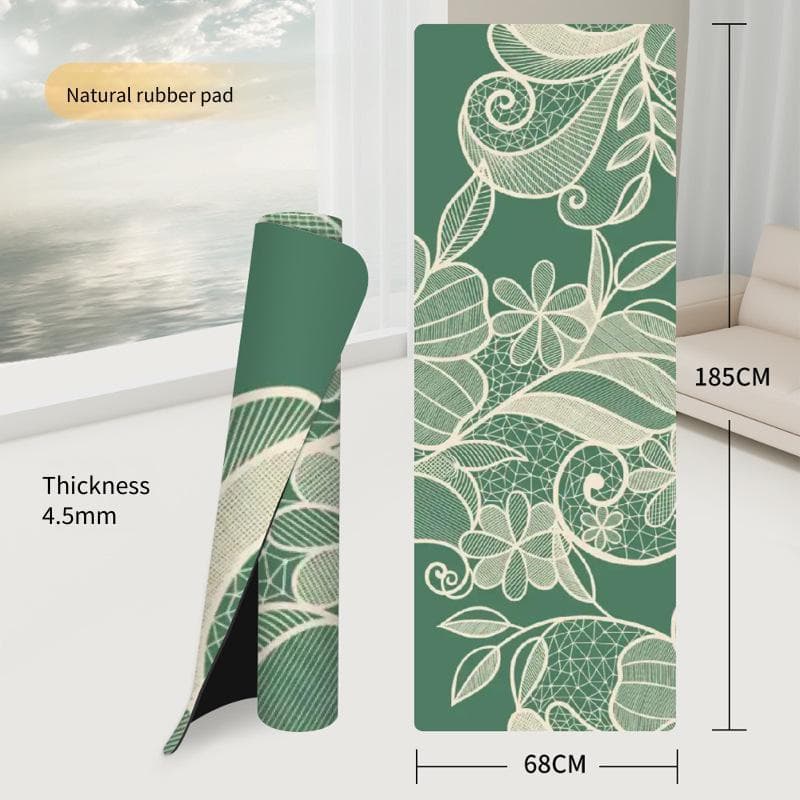 Tapete De Ioga PU De Borracha Natural , 185 * 68cm , Extra Grande , Antiderrapante , Absorção De Choque , Proteção Silen