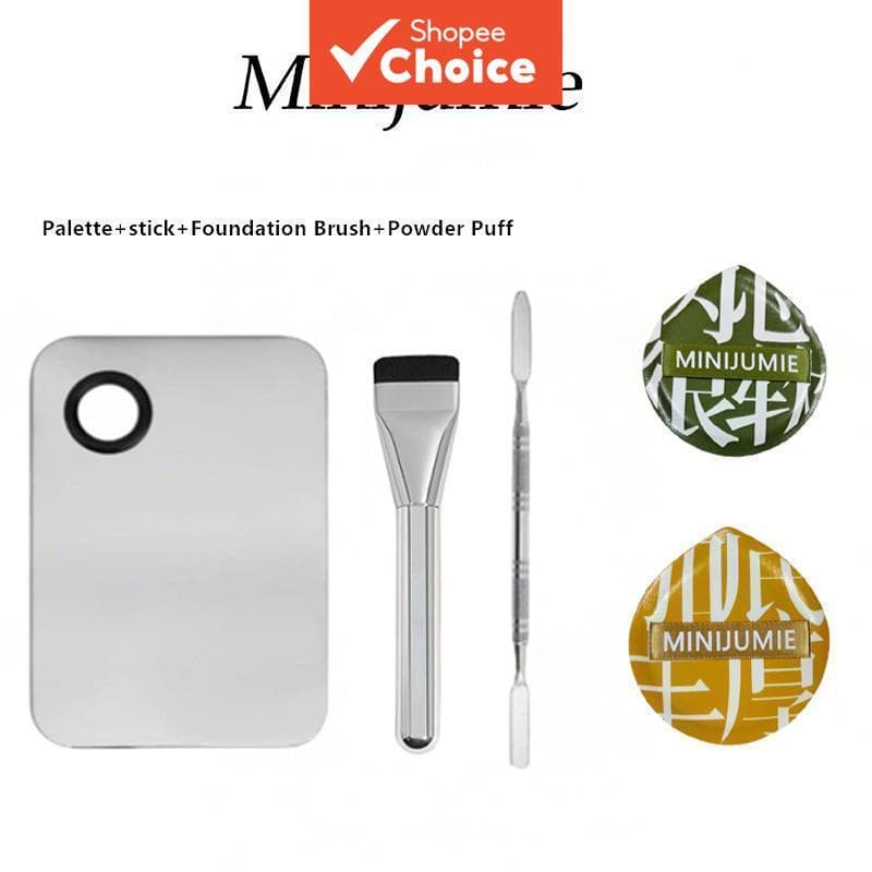 Conjunto Multifuncional De Paleta De Cores E Base Em Bastão Com Pincel Sopro Para Aplicação De Maquiagem Limpa Fácil