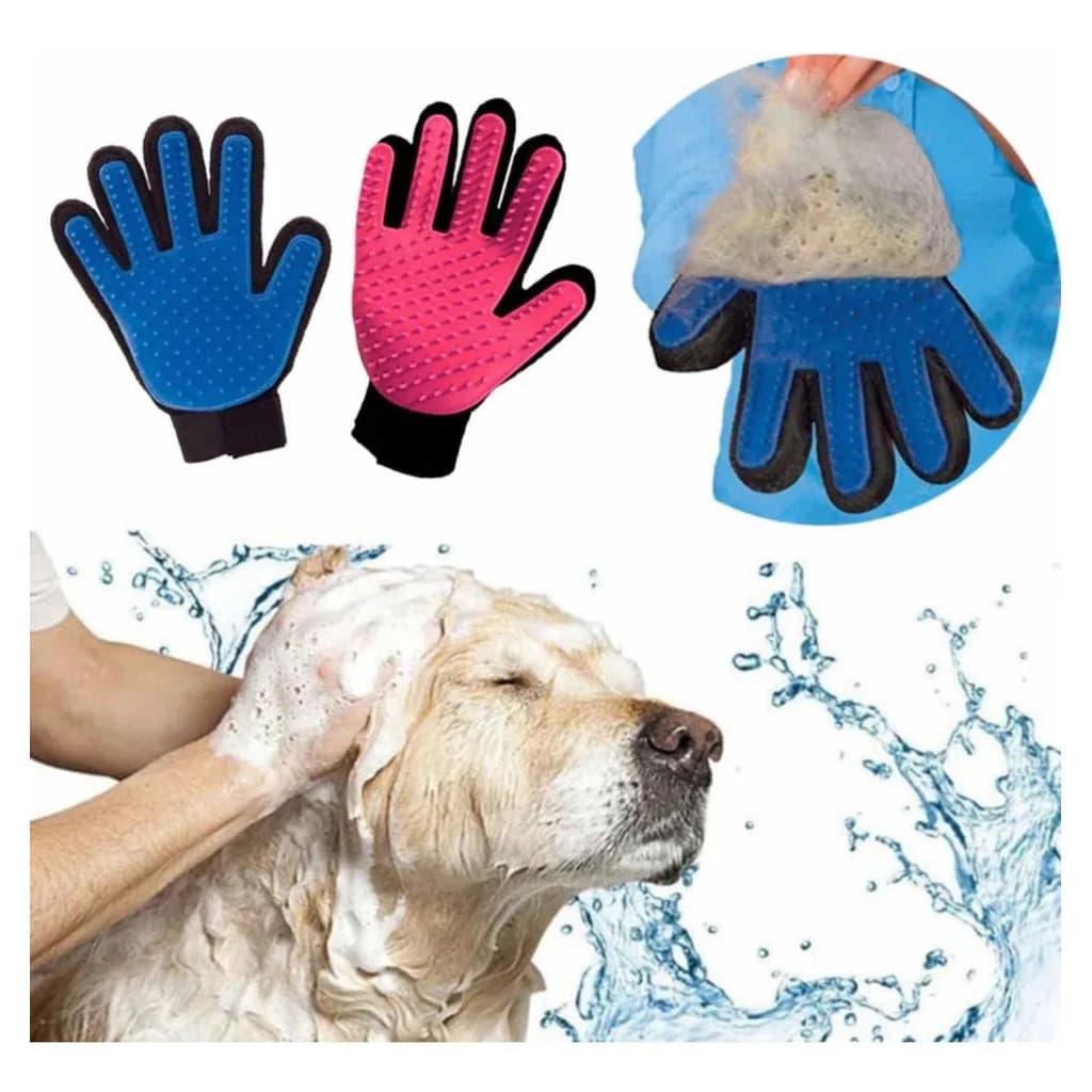 Luva Mágica Tira Pêlos para Pets Cães e Gatos Mão Direita - 5 Cores Pronta Entrega