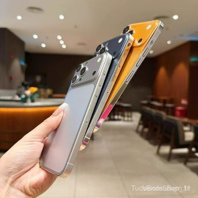 Película Traseira de Substituição Instantânea Sem Furo para Flash para iPhone 13 14 15 16 Pro Max 17 Pro Max