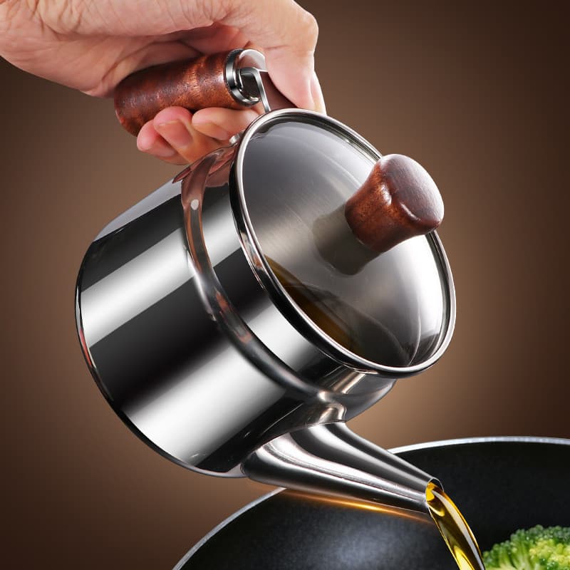 [Estoque pronto] Pote de óleo de aço inoxidável 316 Tanque de armazenamento de óleo de qualidade alimentar Cozinha domés