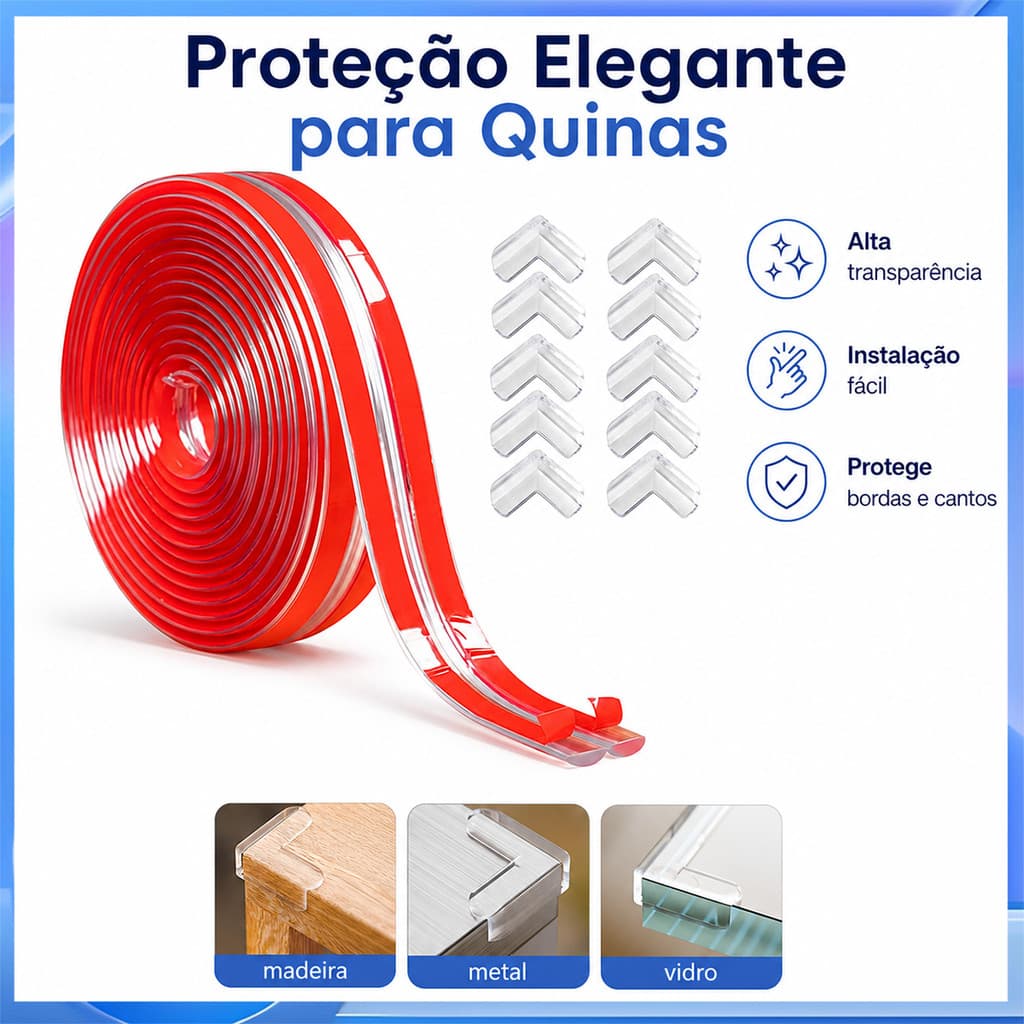 Transparente transparente auto-adesivo anti-colisão tira móveis mesa canto borda anti @