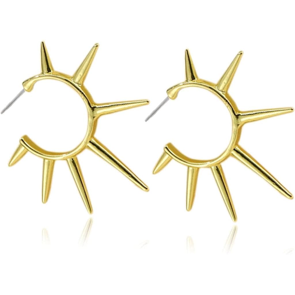 Brincos de Argola Pendentes Minimalistas com Espigões para Mulheres e Homens, Brincos Góticos Punk com Espigões, Brincos