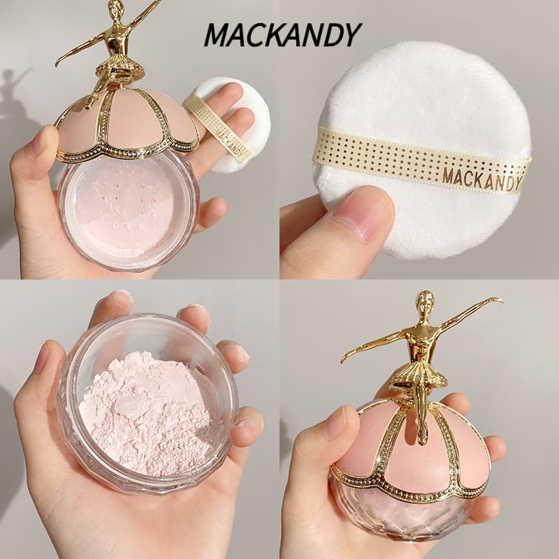 Pó Solto De Boneca De Balé MACKANDY , Facial Absorvente De Óleo À Prova D'água , Resistente Ao Suor , Transferência De M