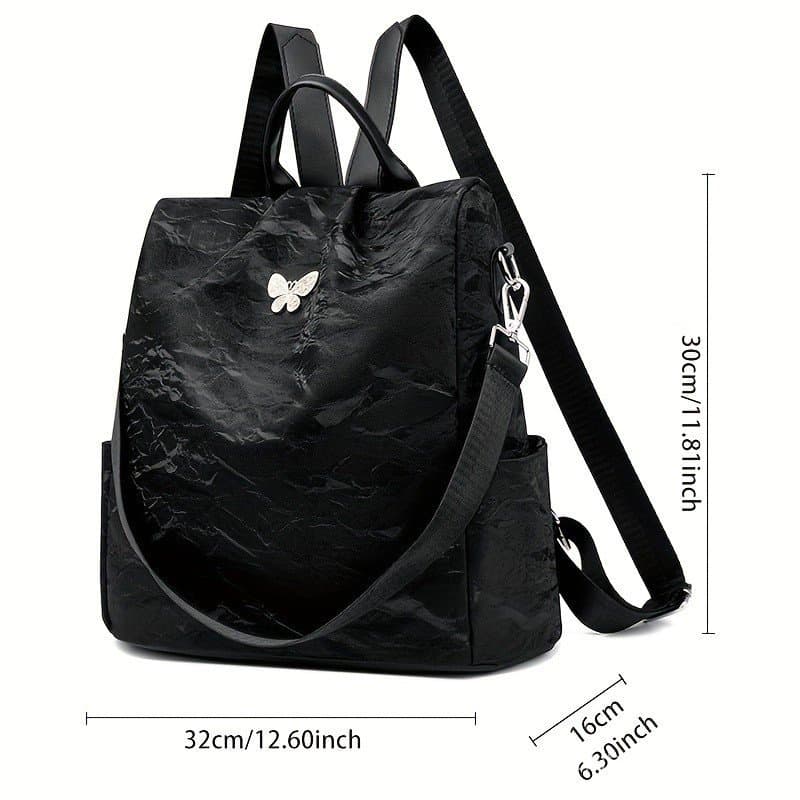 Bolsa de Ombro Dupla Estilo Coreano Avançado para Mulheres, Nova Moda 2024, Grande Capacidade, Mochila de Estudante Prat