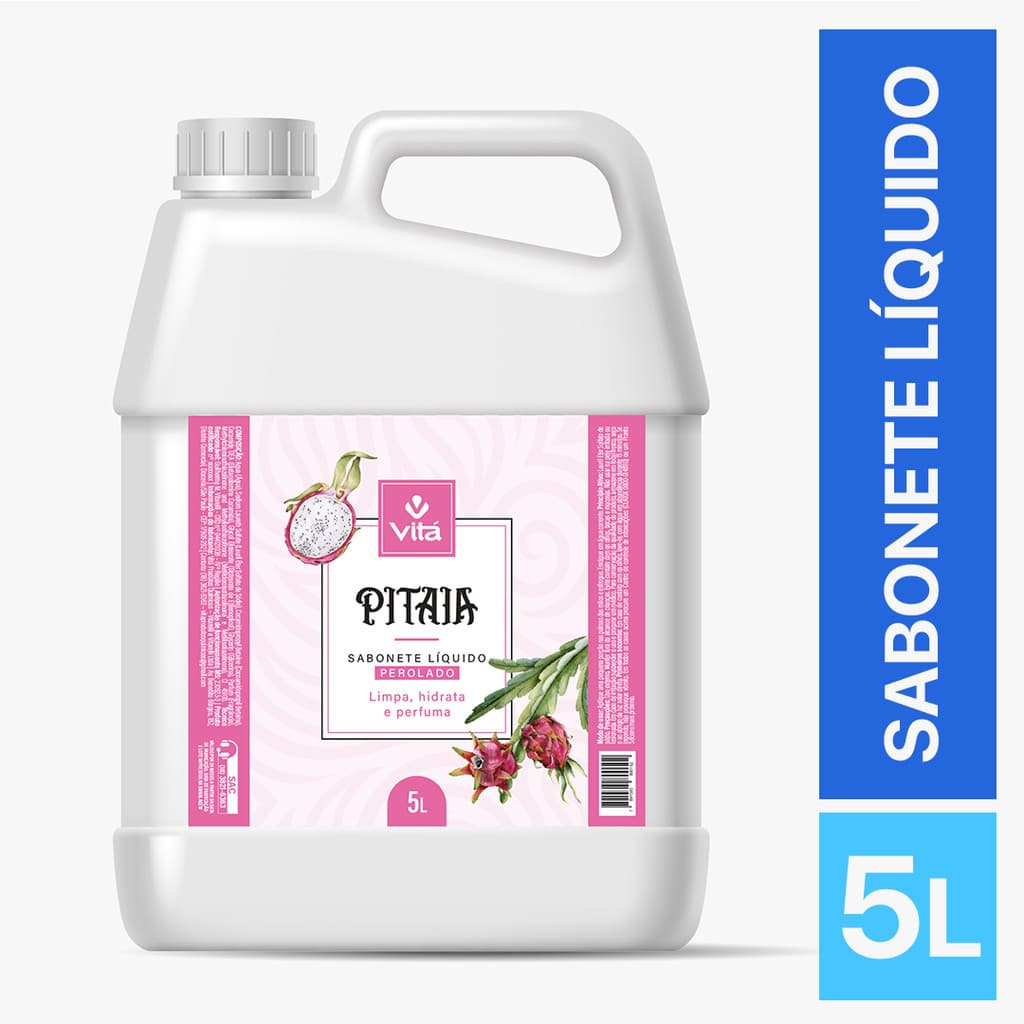 Sabonete Líquido Perolado Perolizado Pitaia Pitaya 5L Galão Refil Econômico para Mãos Lavabo Banheiro
