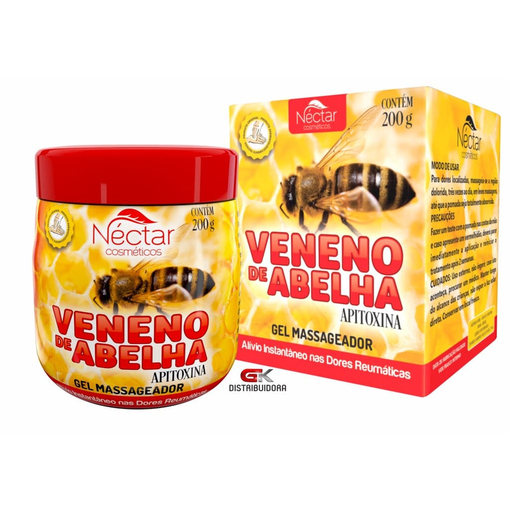 3 Gel Massageador Abelha Nectar Cosméticos 200g Original Promoção