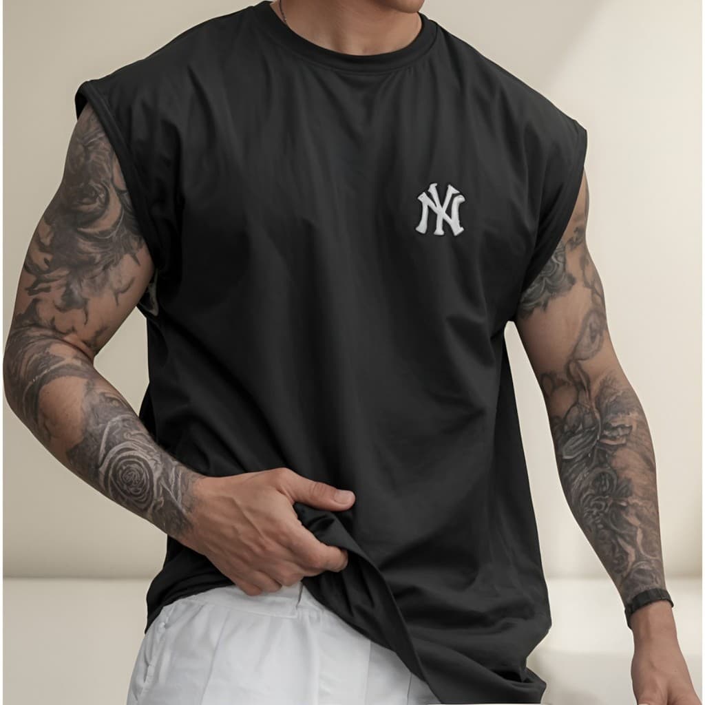 Camiseta Regata Masculina NY Estilo Streetwear Oversized Moda Urbana