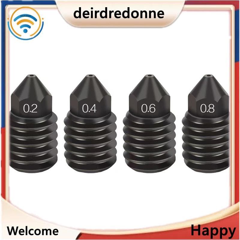 Para Laboratório A1/H2D/Min Bico De Aço Endurecido 0.2 0.4 0.6 0.8mm Bocais De Cabeça De Impressão Peças De Impressora 3