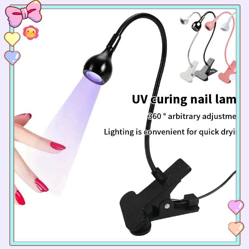 [beautifulhome] Luz Para Secador De Unhas Lâmpada UV Secagem De Esmalte Em Gel Interruptor Pés Mesa Flexível Com Clipe M