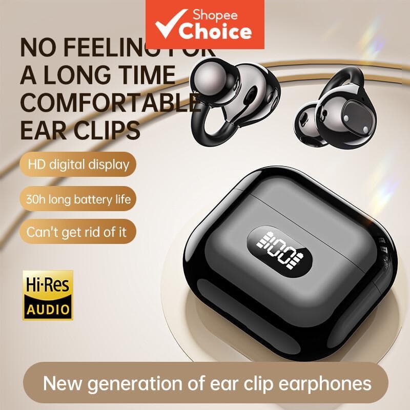 Fones de Ouvido Inteligentes 156 Idiomas, Tradução em Tempo Real, Sem Fio, Bluetooth 6.0, Abertos, Clip-On, Uso Diário