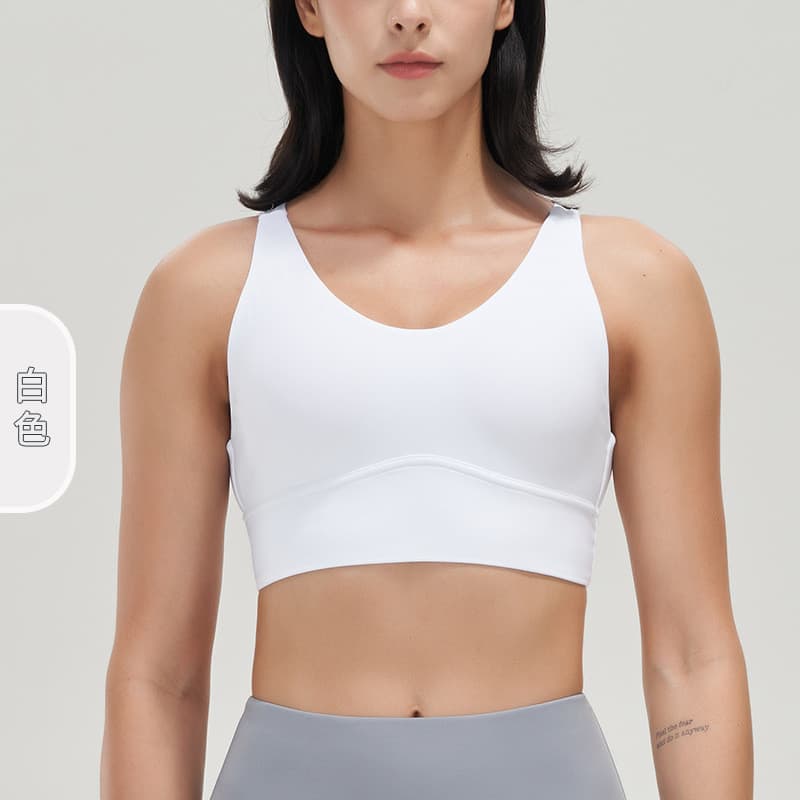 Roupa interior esportiva à prova de choque médio alta intensidade volta cruz colete esportivo com almofada no peito suti