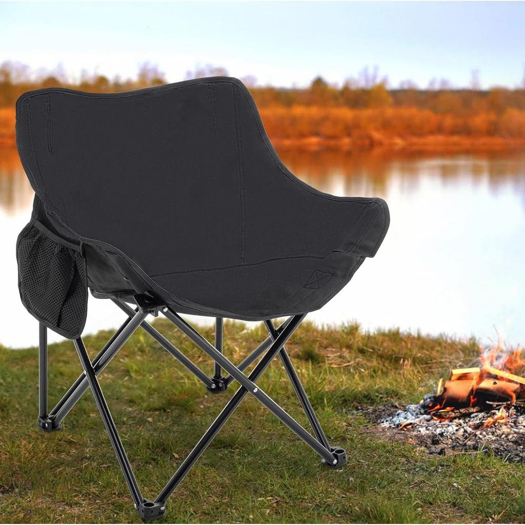 Cadeiras de Camping Dobráveis Portáteis para Exterior com Bolsa de Transporte, Cadeira Compacta para Esportes ao Ar Livr