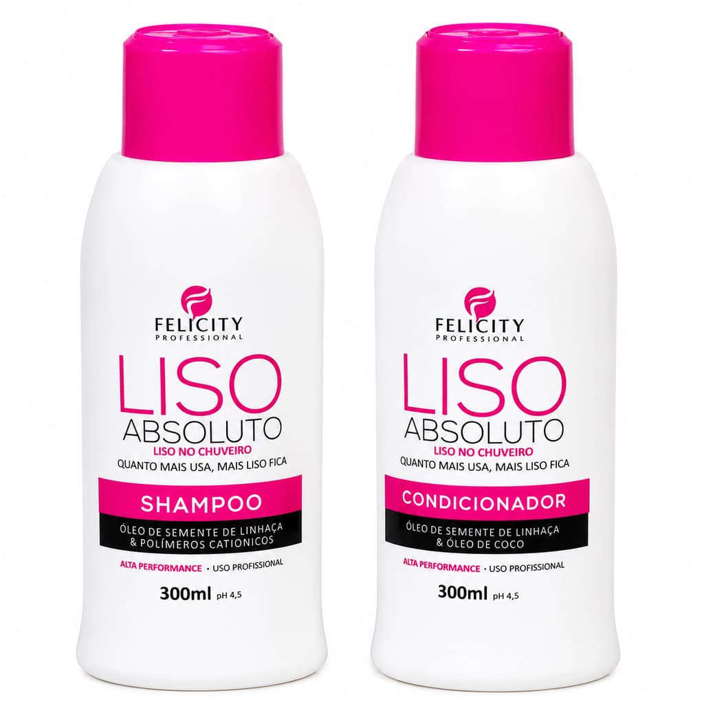 Kit Liso Absoluto shampo e Condicionador Felicity 2x300ml