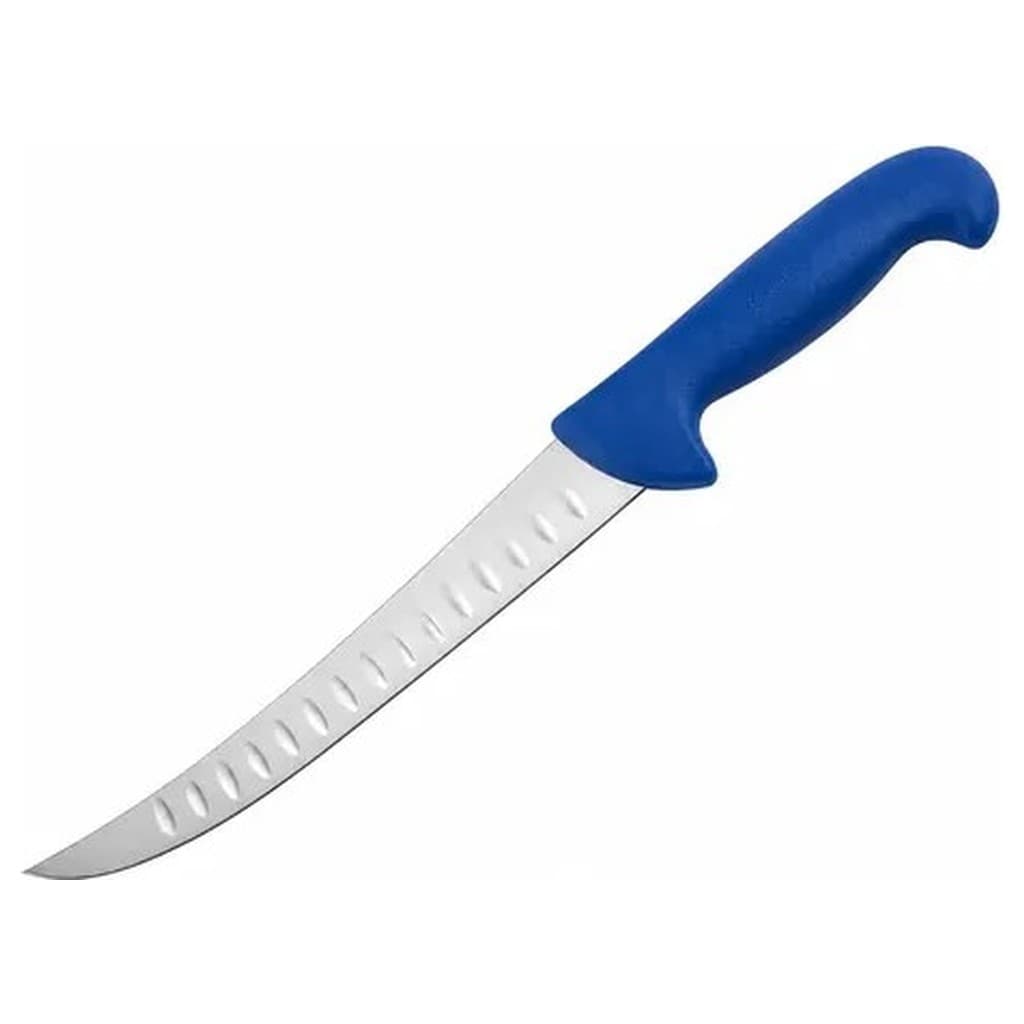 Faca Churrasco Chef Salt Bae Inox Corte Preciso Firme Azul Polipropileno