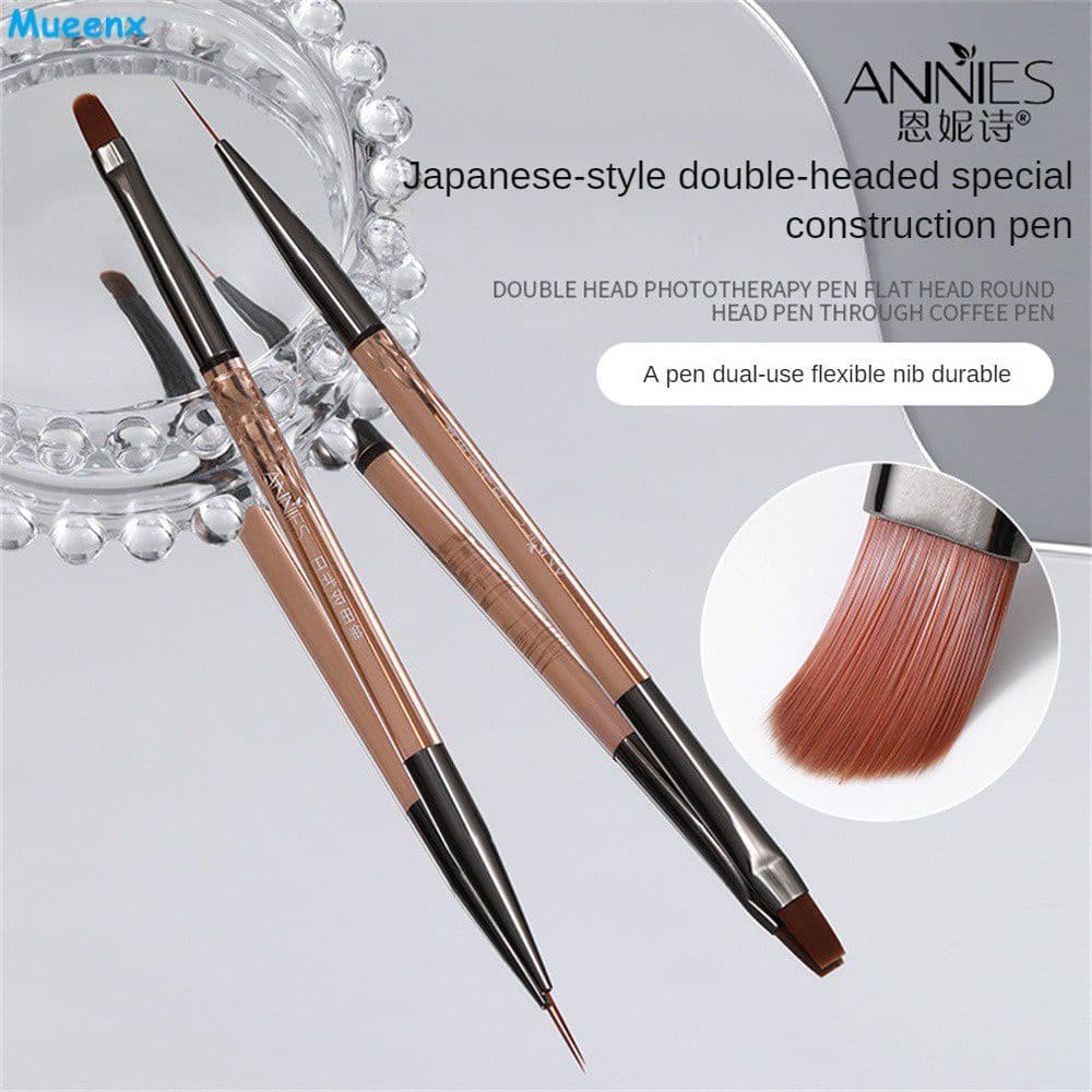 Pincel multifuncional com ponta dupla para criar nail art exclusiva e resultados profissionais. Caneta de terapia