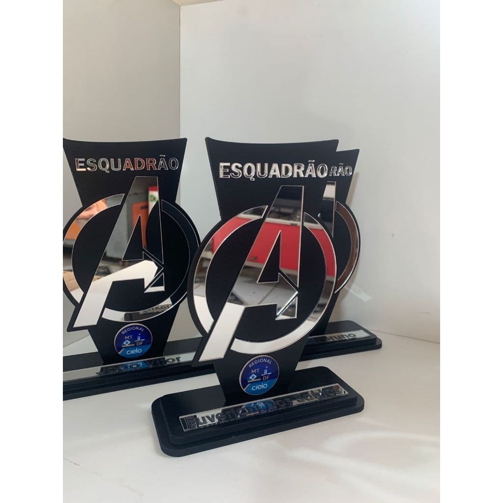 Troféu Personalizado 25cm MDF + Acrílico | Premiação Esportiva, Eventos e Empresas