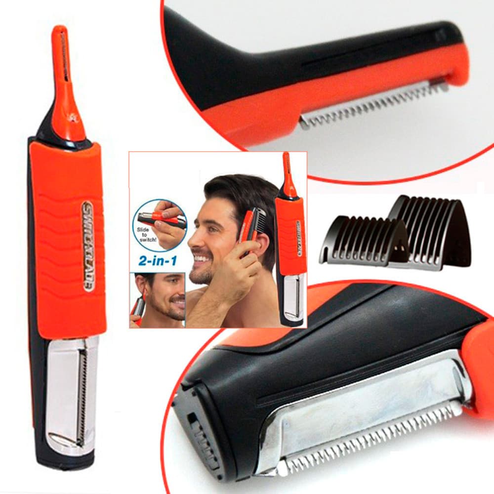 Maquina Cortar Cabelo Aparador Pelos Sem Fio 6 Em 1 Barba Nariz Orelha Sobrancelha Corpo LED Recarregavel