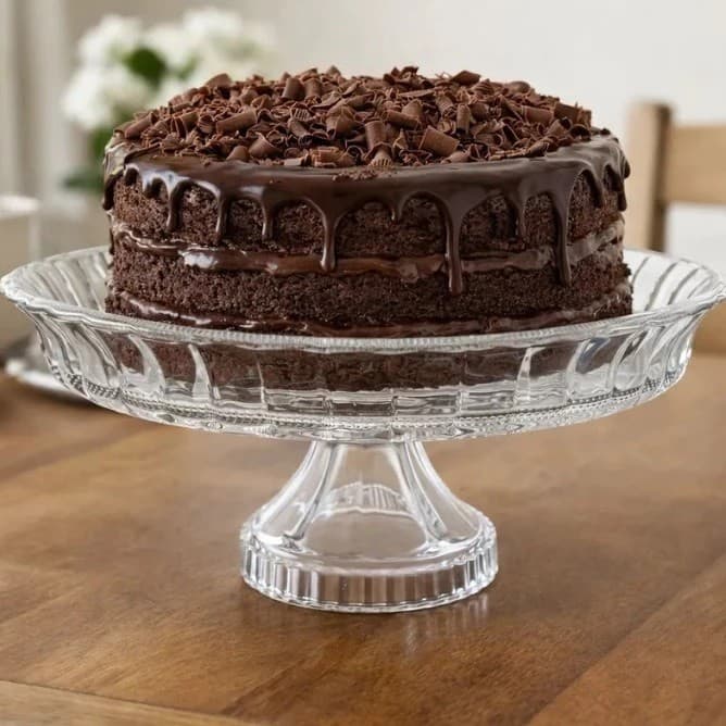 Boleira de Vidro Cristal 30cm com base Sobremesa Doce Bolo