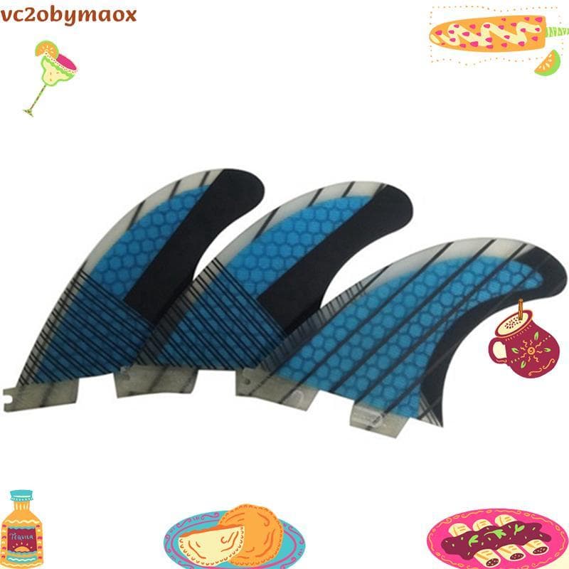 G5 Barbatanas De Surf Acessório De Prancha De Três Peças Leme De Favo De Mel Para Base FCS2 Azul vc2obymaox.br