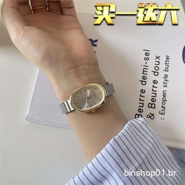 Relógio Feminino Relógio Feminino Luxo Leve Moda Europeia Americana Estudante Único Casual Nicho Ins Combinação À Prova