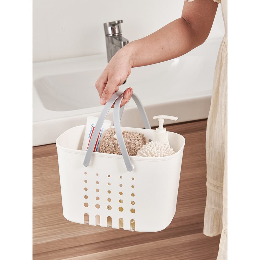 Cesta de lavagem portátil de plástico japonês cesta de banho cesta de armazenamento de banho de artigos diversos c