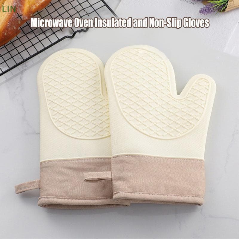 Luvas De Silicone Resistentes Ao Calor Antiderrapantes Isoladas 1 Par Para Forno Cozimento Cozinhar Grelhar Segurança De
