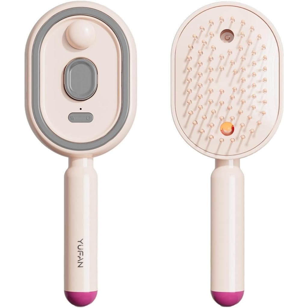 Escova de Cabelo a Vapor, Escova Alisadora a Vapor Recarregável com Pente Desembaraçador e Antiestática, Nova Ferramenta