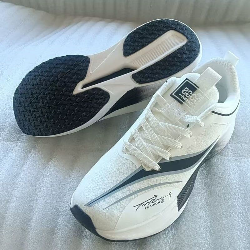 Sapatos masculinos sapatos esportivos 2025 novos sapatos masculinos respirável Casual preto tênis de corrida placa carbo