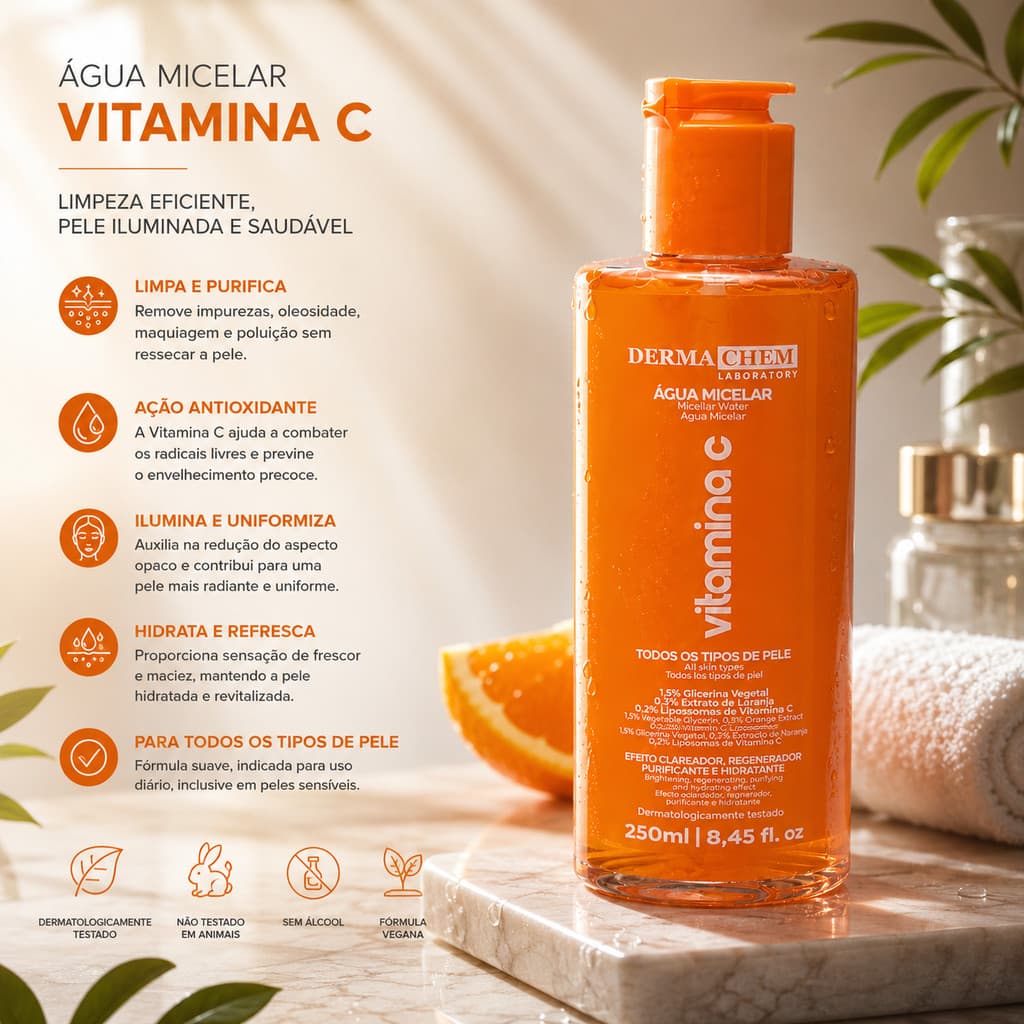 Agua Micelar Vitamina C 250 ml - Dermachem
