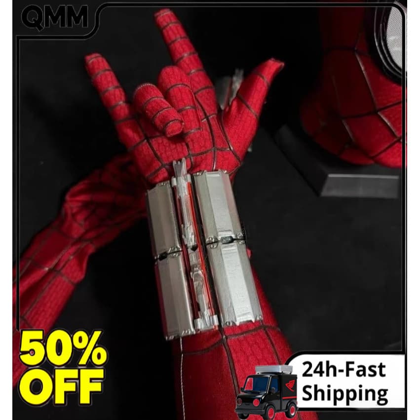Novo Dia Homem-Aranha Luva & Web Shooter Conjunto Detalhe Requintado Textura De Metal Tecido Claro Confortável Wear Cosp