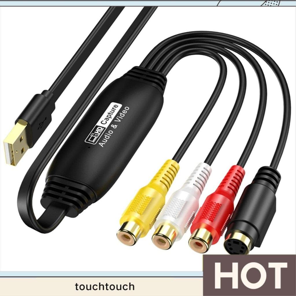 Captura De Vídeo USB Para Conversor Digital Placa De Áudio E 2.0 Sistema De Suporte De DVD De TV Fácil De Usar touchtouc