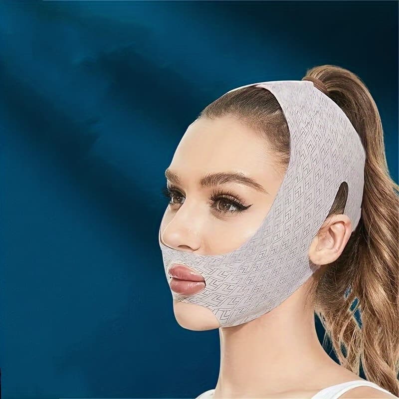 Máscara De Lifting Facial Linha V De 1 Unidade E Alça De Bandagem Para Levantamento De Queixo Bochecha-De Emagrecimento