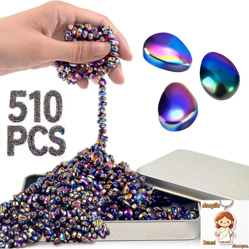 Bolas Magnéticas 510 Pçs Ímã Fraco Grânulo Ferrite Putty Fidget Seixos Ansiedade Anti Estresse Alívio Brinquedos Para Ad