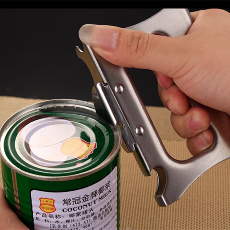 Abridor de latas Manual multifuncional, abridor de garrafas de aço inoxidável, faca de lata, ferramenta aberta, ferramen