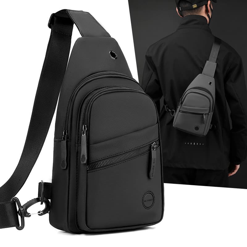 Nova bolsa de peito para esportes ao ar livre, bolsa transversal masculina, bolsa de ombro estilosa