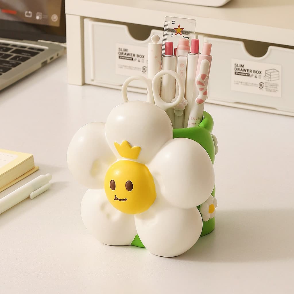 porta canetas fofo organizador de mesa decoração mesa escritório organizador