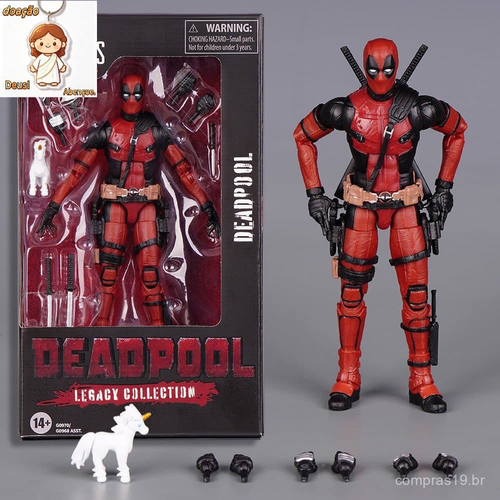 Modelo De Boneco De Ação Articulado Marvel Legends Legacy Deadpool E Wolverine